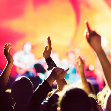 Hands in the air at a concert