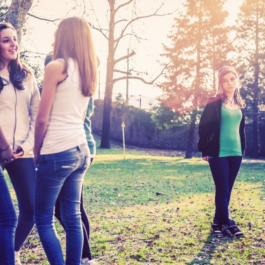 Girl feeling isolated