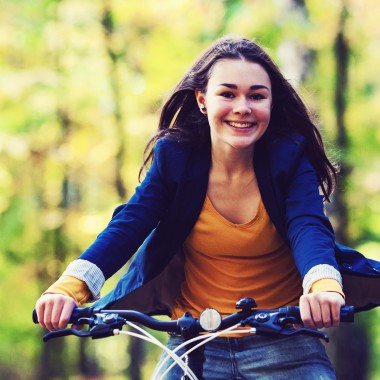 Girl riding bike