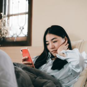 Woman on smartphone